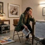 Donna disillusa al lavoro vittima della trappola della passione in un ufficio culturale